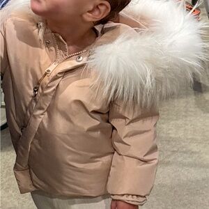 Cozy Pink Fur-Trimmed Kids Jacket